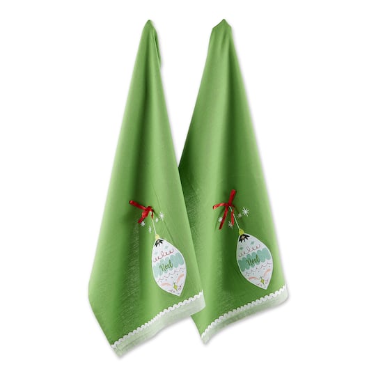 DII® Noel Embellished Dishtowel Set